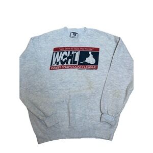 Rare 90s WCHL Wheelchair Hockey League Sweatshirt Lee Sz M Southfield‎ Detroit